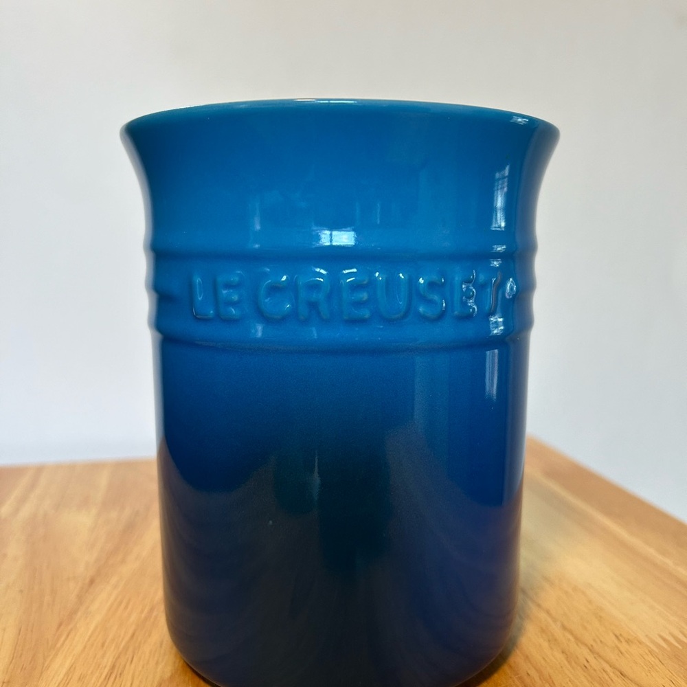 Le Creuset Marseille Blue Utinsel Holder EUC